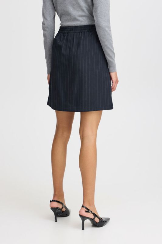 Hovedbilde BYMmidde Short Skirt 20815545 - Navy Pinstripe 203921