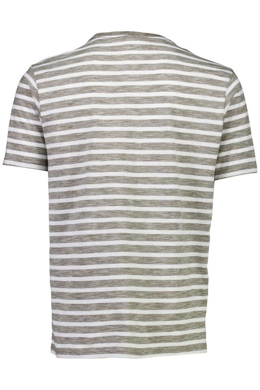 JACK´S Striped T-shirt 3-400108 - Army/Hvite