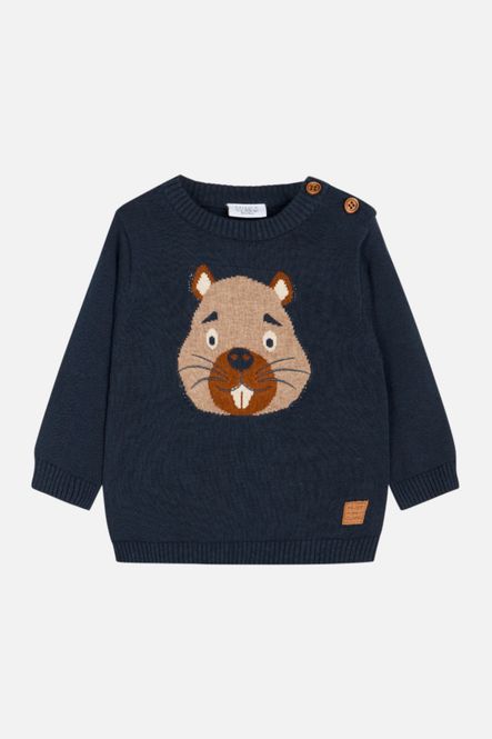 Hovedbilde H&C Pilou Genser 49337951 - Blue Night 3169