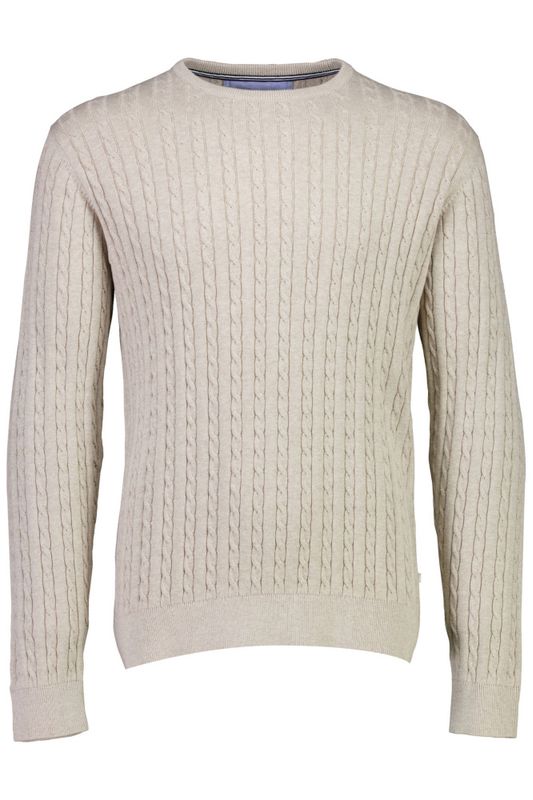 Jack´s O-neck Kable Knit 3-82118 - Faded Sand Mel