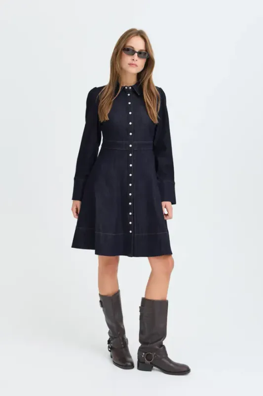 BYKanea Shirt Dress 20819706 - Dark Blue Denim 200462