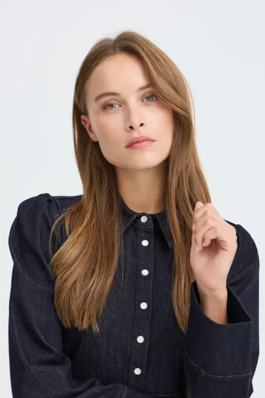 BYKanea Shirt Dress 20819706 - Dark Blue Denim 200462