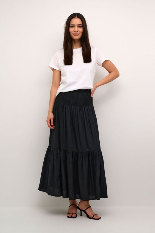 Hovedbilde Kaffe Maxi Smock Skirt 10508816 - Black Deep 100121