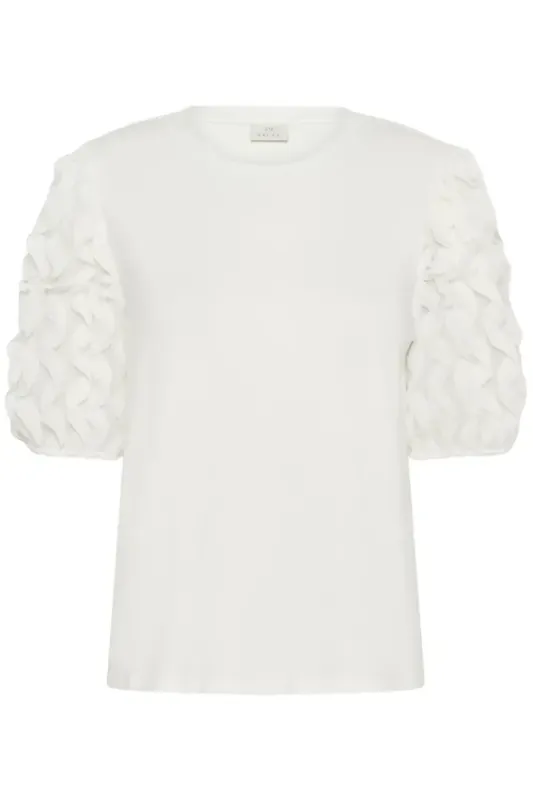 Hovedbilde KALinda Frill T-shirt 10511006 - Chalk 110602