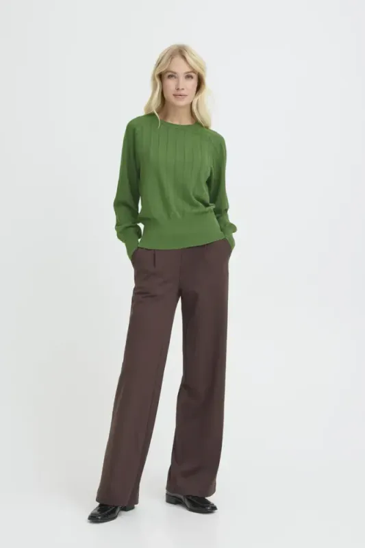 BYMMorla Pointelle Jumper 20819180 - Artichoke Green 180125
