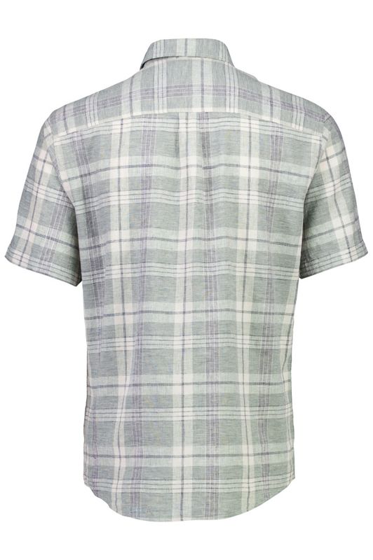 JACK`S Cotton/linen Shirt 3-210135A - Faded Green Mix