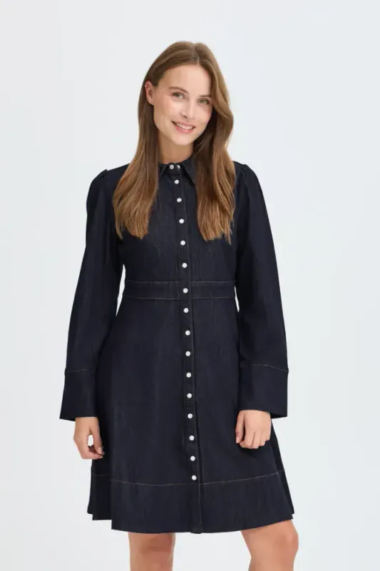 BYKanea Shirt Dress 20819706 - Dark Blue Denim 200462