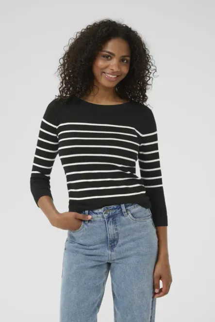 Hovedbilde KALizza Boat Neck Pullover 10510195 - Black/Chalk ...