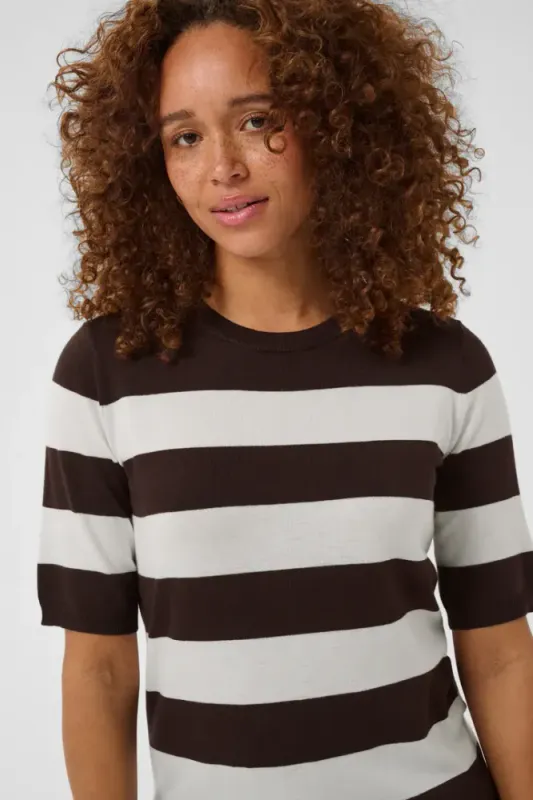 Kalizza Striped Knit 10508410 - Koffee Bean/Chalk 110097