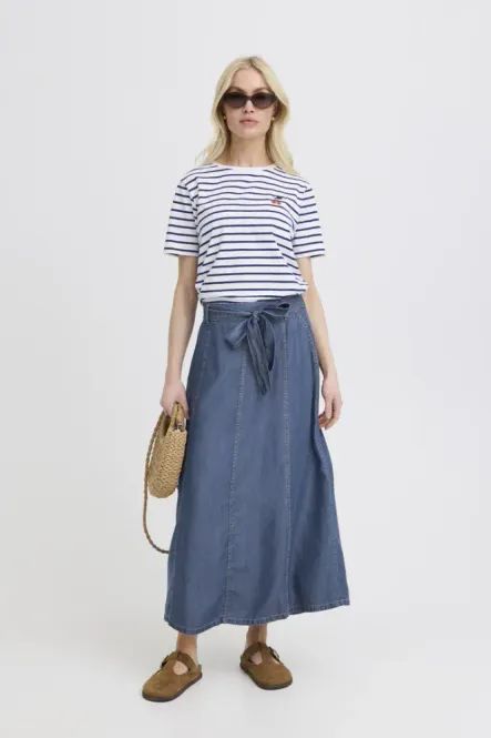 Hovedbilde BYKosmo Wide Skirt 20818784 - Mid Blue Denim ...