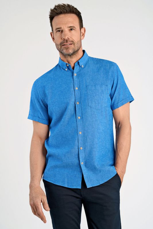 JACK`S Cotton/linen Shirt 3-210075 - Clear Blue